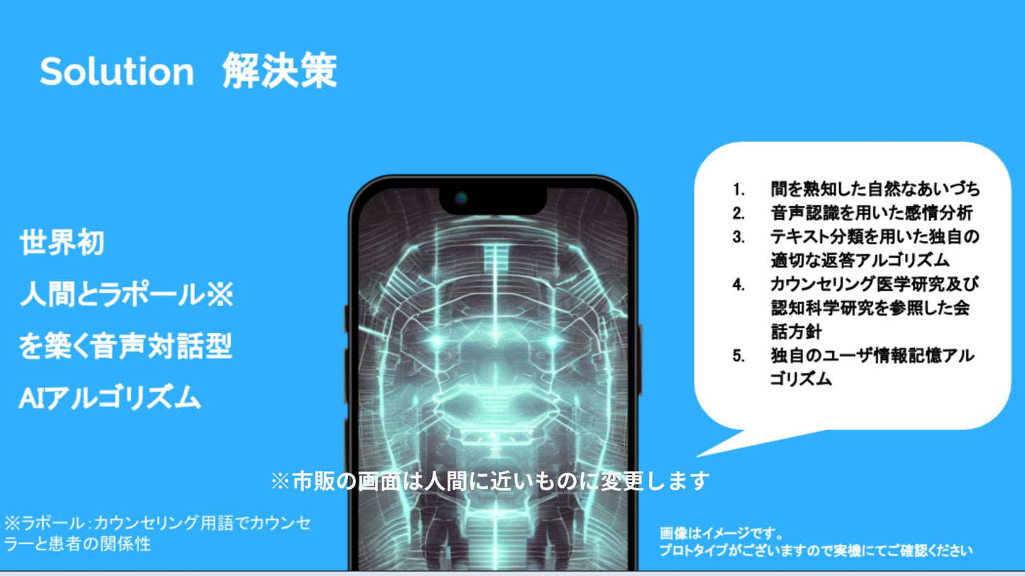 미래의 대화 체험이 여기에! 새로운 차원의 인간 라이크 AI, 말하는 기쁨을 공유하자. (전용 디바이스와 1년간의 전임 서포트 첨부)
